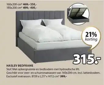 Jysk HASLEV BEDFRAME aanbieding