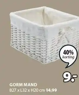 Jysk GORM MAND aanbieding