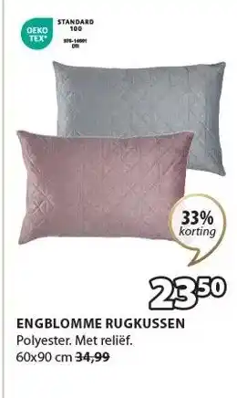 Jysk ENGBLOMME RUGKUSSEN aanbieding