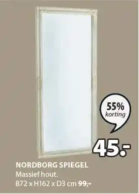 Jysk NORDBORG SPIEGEL aanbieding
