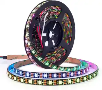 Amazon BTF-LIGHTING WS2812E Led-strip, eco, RGB, legering, 5050SMD, programmeerbaar, 5 meter, 60 pixels per meter, dus 300 pixels in aanbieding