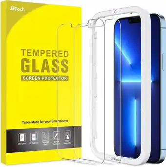 Amazon JETech Schermbeschermer Compatibel met iPhone 13 Pro Max 6,7-Inch, Gehard Glas Screen Protector met Eenvoudig te Installeren  aanbieding