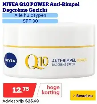 Bol.com NIVEA Q10 POWER Anti-Rimpel Dagcrème Gezicht aanbieding