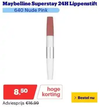 Bol.com Maybelline Superstay 24H Lippenstift aanbieding