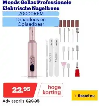 Bol.com Moods Gellac Professionele Elektrische Nagelfrees aanbieding