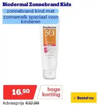 Bol.com Biodermal Zonnebrand Kids aanbieding