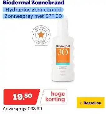 Bol.com Biodermal Zonnebrand aanbieding