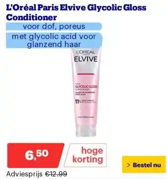 Bol.com L'Oréal Paris Elvive Glycolic Gloss Conditioner aanbieding