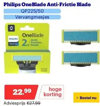 Bol.com Philips OneBlade Anti-Frictie Blade aanbieding