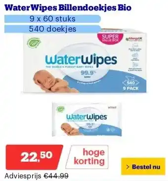 Bol.com WaterWipes Billendoekjes Bio aanbieding