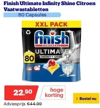 Bol.com Finish Ultimate Infinity Shine Citroen Vaatwastabletten aanbieding