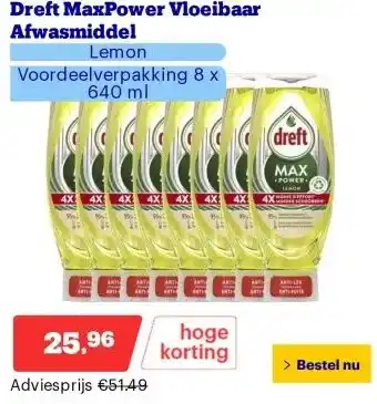 Bol.com Dreft MaxPower Vloeibaar Afwasmiddel aanbieding