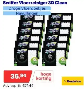 Bol.com Swiffer Vloerreiniger 3D Clean aanbieding