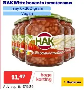 Bol.com HAK Witte bonen in tomaten saus aanbieding