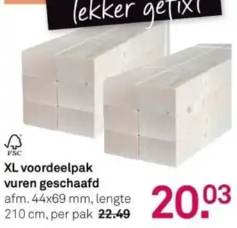 Karwei XL voordeelpak vuren geschaafd aanbieding