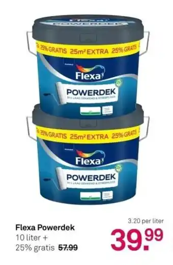 Karwei Flexa Powerdek 10 liter + 25% gratis aanbieding