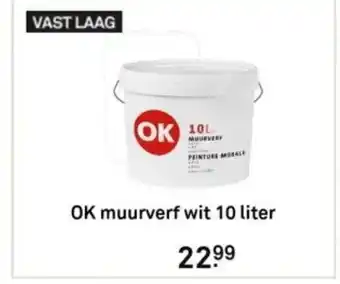 Karwei OK muurverf wit 10 liter aanbieding