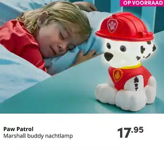 Baby & Tiener Paw Patrol Marshall buddy nachtlamp aanbieding