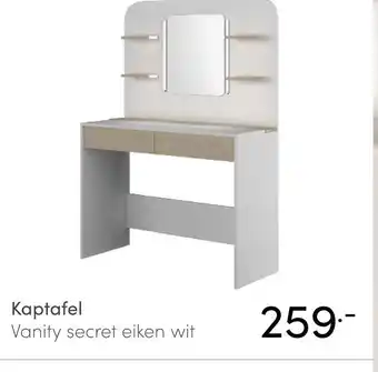 Baby & Tiener Kaptafel Vanity secret eiken wit aanbieding