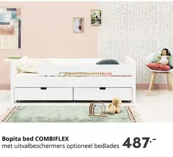 Baby & Tiener Bopita bed COMBIFLEX met uitvalbeschermers optioneel bedlades aanbieding