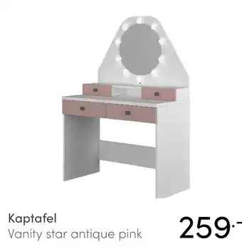 Baby & Tiener Kaptafel Vanity star antique pink aanbieding