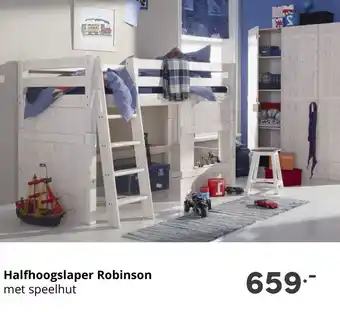 Baby & Tiener Halfhoogslaper Robinson met speelhut aanbieding