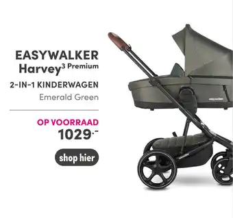 Baby & Tiener EASYWALKER Harvey 3 Premium 2-IN-1 KINDERWAGEN Emerald Green aanbieding