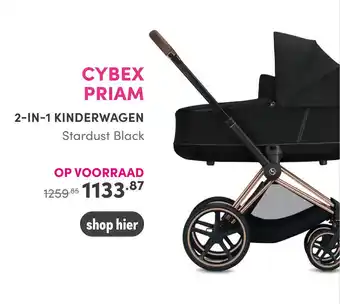 Baby & Tiener CYBEX PRIAM 2-IN-1 KINDERWAGEN Stardust Black aanbieding