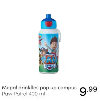 Baby & Tiener Mepal drinkfles pop up campus Paw Patrol 400 ml aanbieding