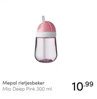 Baby & Tiener Mepal rietjesbeker Mio Deep Pink 300 ml aanbieding