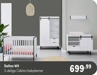 Baby & Tiener Dalton Wit 3-delige Cabino babykamer aanbieding