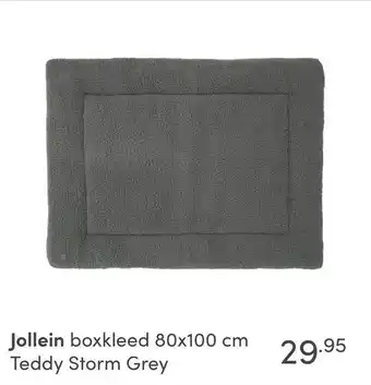 Baby & Tiener Jollein boxkleed 80x100 cm Teddy Storm Grey aanbieding