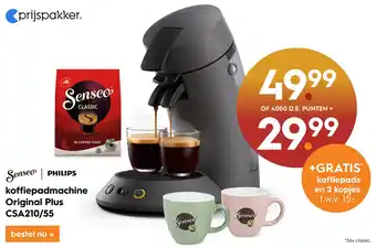 Blokker koffiepadmachine Original Plus aanbieding