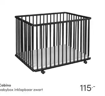 Baby & Tiener Cabino babybox inklapbaar zwart aanbieding