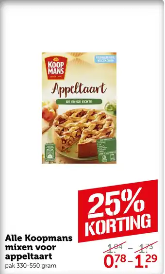 Coop Alle Koopmans mixen voor appeltaart aanbieding