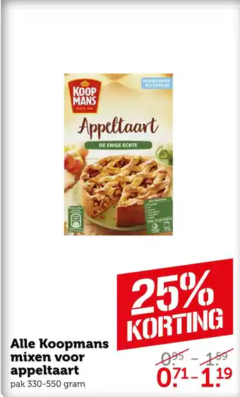 Coop Alle Koopmans mixen voor appeltaart aanbieding