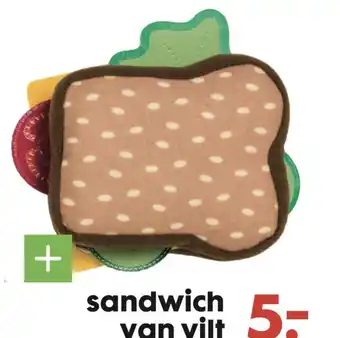 HEMA sandwich van vilt V aanbieding