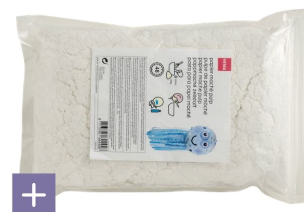 papier-maché poeder aanbieding bij HEMA