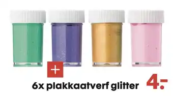 HEMA 6x plakkaatverf glitter aanbieding