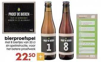 HEMA bierproefspel met 8 biertjes van 33 cl én spelinstructie, voor het betere proefwerk aanbieding