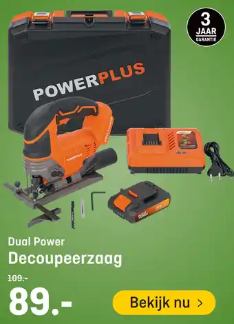 Hubo Dual Power Decoupeerzaag aanbieding