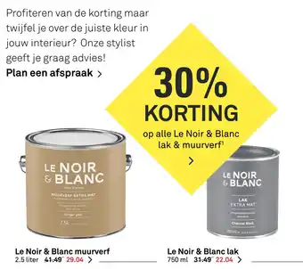 Karwei op alle Le Noir & Blanc lak & muurverf! aanbieding