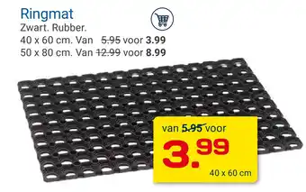 Kluswijs Ringmat Zwart Rubber aanbieding