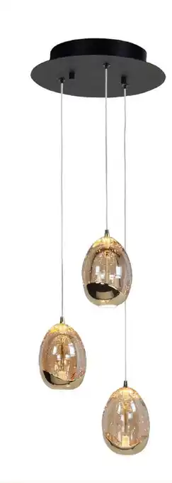 Lampidee Golden Egg - Hanglamp 3 lichts rond LED 2700K dimbaar aanbieding