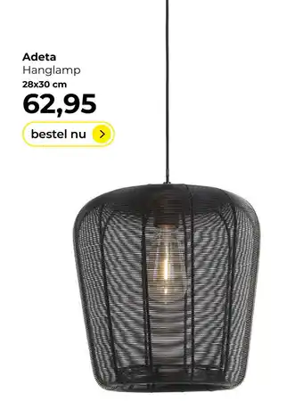 Lampidee Adeta - Hanglamp draden 28x30 cm mat zwart aanbieding