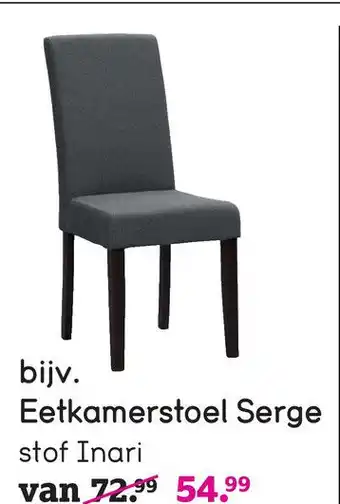 Leen Bakker Eetkamerstoel Serge - kunstleder - zwart aanbieding