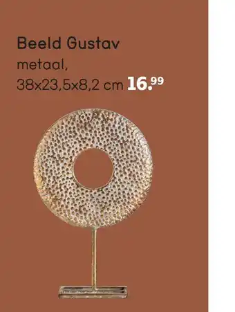 Leen Bakker Beeld Gustav - goudkleur - 38x23,5x8,2 cm aanbieding