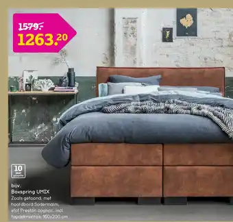 Leen Bakker UMIX boxspring Södermalm - stof Preston - 160x200 cm aanbieding