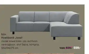 Leen Bakker Hoekbank Joost rechts - lichtgrijs aanbieding