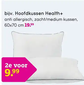 Leen Bakker Hoofdkussen Health+ - 60x70 cm aanbieding